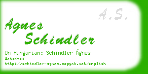 agnes schindler business card